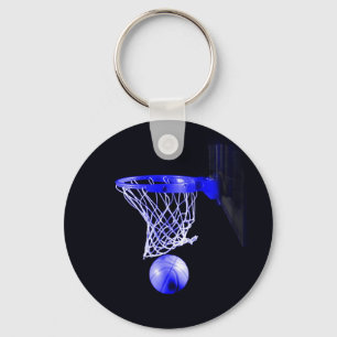 Blue Basketball Keychain
