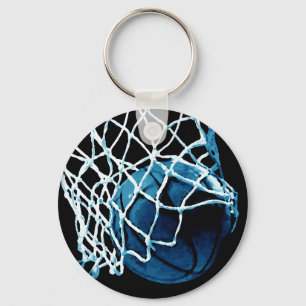 Blue Basketball Keychain