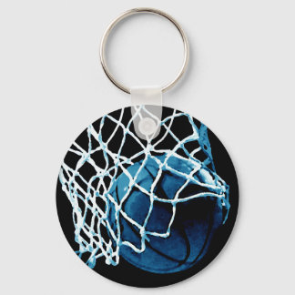 Blue Basketball Keychain