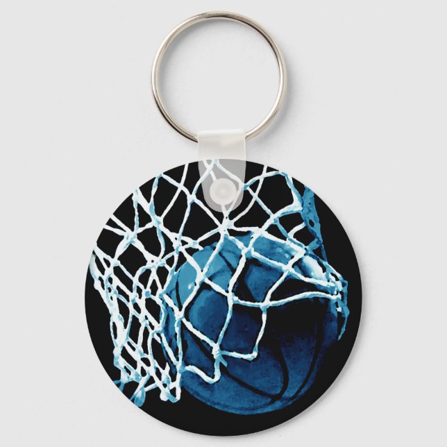 Blue Basketball Keychain (Front)