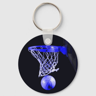 Blue Basketball Keychains