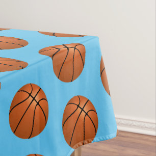 Blue Basketball Kids Birthday Party Tablecloth
