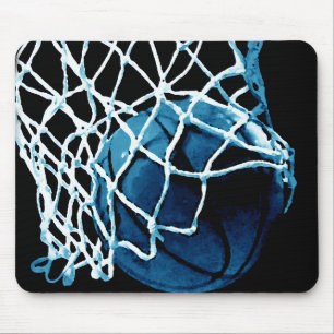 Blue Basketball Mouse Pad