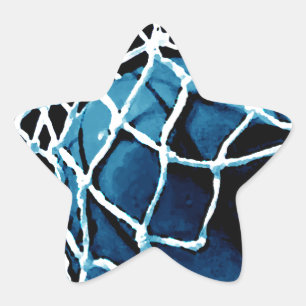 Blue Basketball Star Sticker