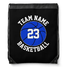 Blue Basketball Team Name and Player Number Custom