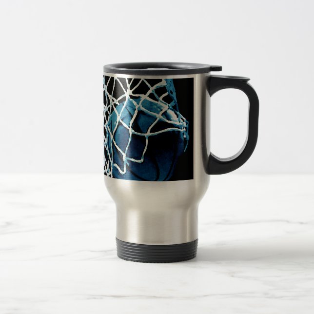 Blue Basketball Travel Mug (Right)