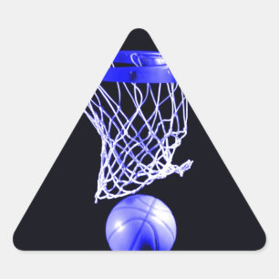 Blue Basketball Triangle Sticker