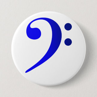 Blue Bass Clef Pin