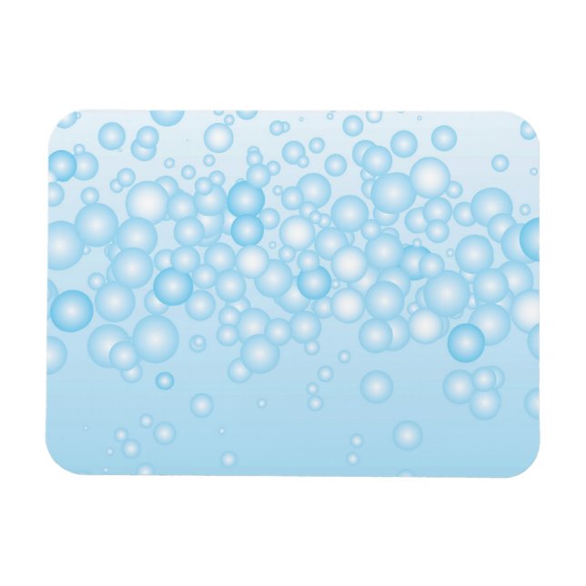 Blue Bath Bubbles Magnet (Horizontal)