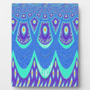 Blue batik plaque