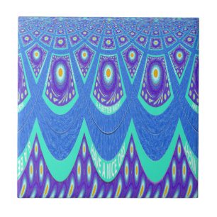 Blue batik tile