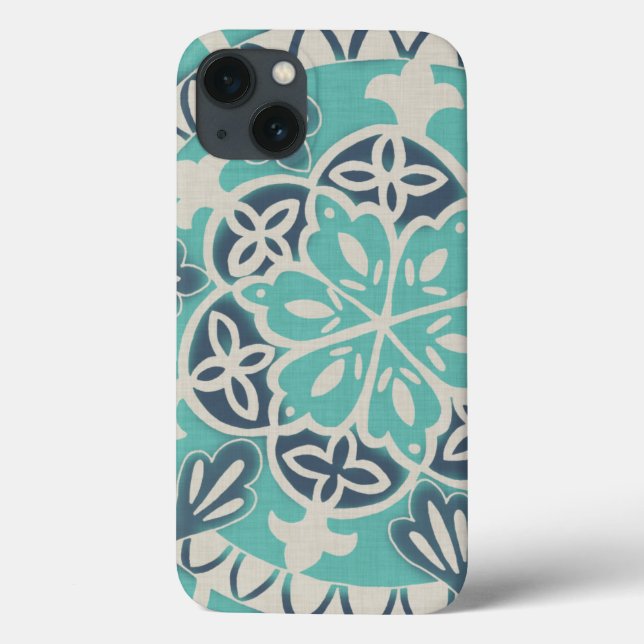Blue Batik Tile I Case-Mate iPhone Case (Back)