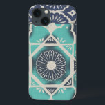 Blue Batik Tile II iPhone 13 Case<br><div class="desc">Floral</div>