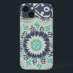 Blue Batik Tile III iPhone 13 Case<br><div class="desc">Floral</div>