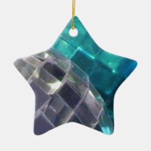 Blue Baubles detail star ornament