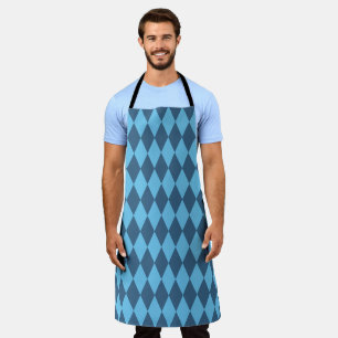 Blue Bavaria Rhombus Flag Pattern Apron