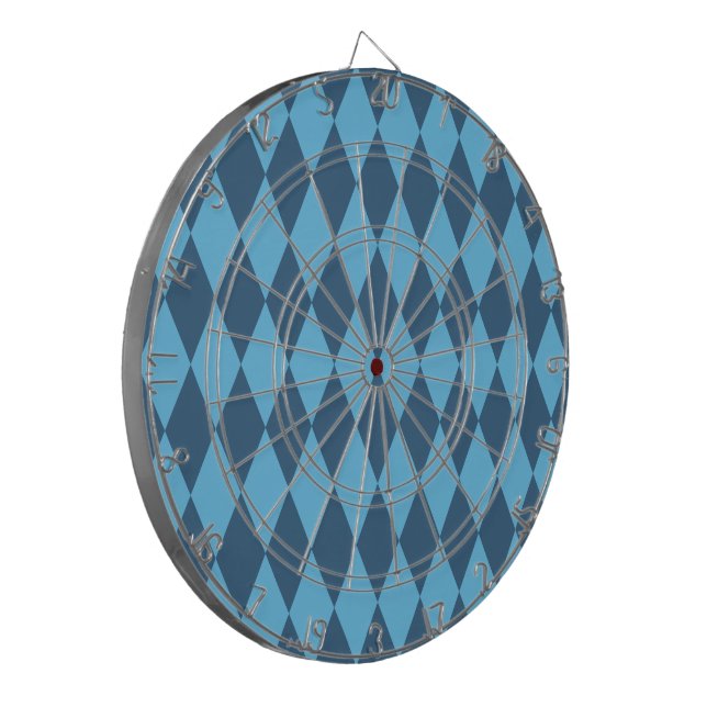 Blue Bavaria Rhombus Flag Pattern Dartboard (Front Left)