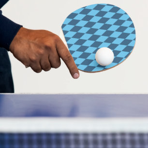 Blue Bavaria Rhombus Flag Pattern Ping Pong Paddle