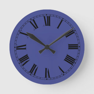 Blue Bayou Solid Color Round Clock