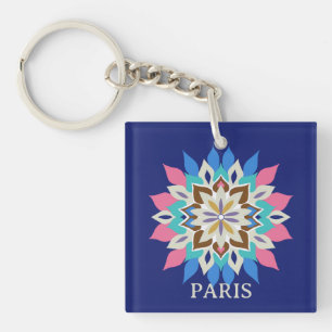 Blue Bayou Square Keychain