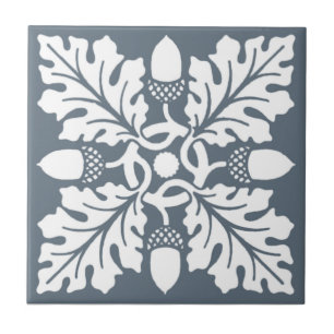 Blue Bayoux Acorn and Leaf Tile Design