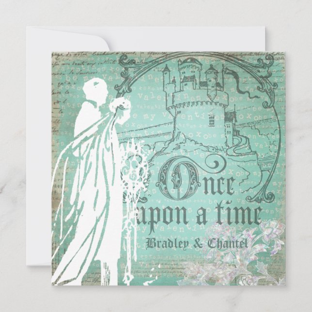 Blue Be My Valentine Once Upon a Time Invitation (Front)