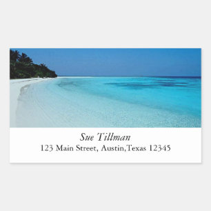 Blue Beach Address Label