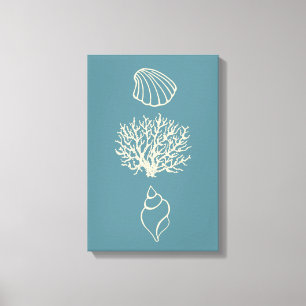Blue Beach Art Canvas