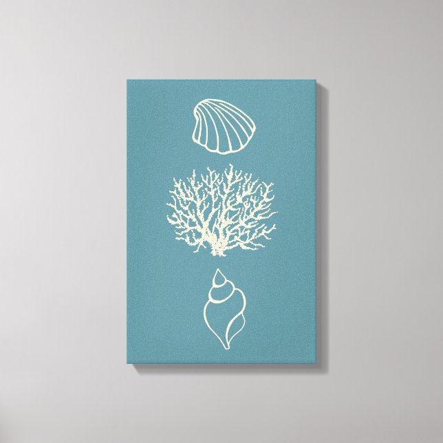 Blue Beach Art Canvas (Front)