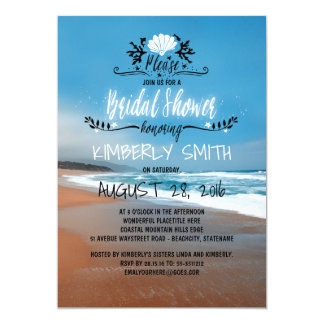Beach Bridal Shower Invitations & Announcements | Zazzle Canada