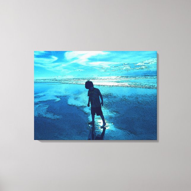 Blue Beach Canvas Print (Front)