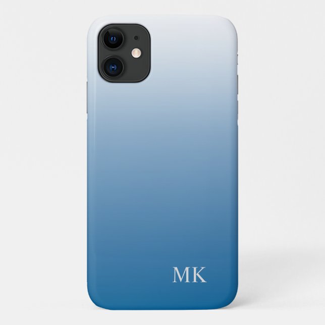 Blue Beach Colour Gradient Case-Mate iPhone Case (Back)