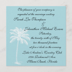 Blue Beach Getaway Invitation