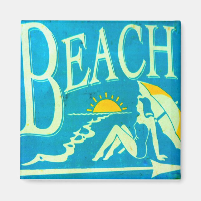 blue beach magnet (Front)