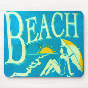 blue beach mousepad