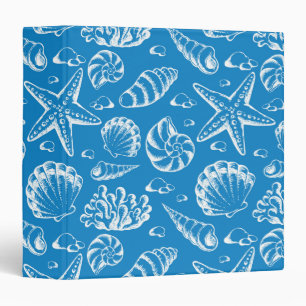 Blue Beach Pattern Binder