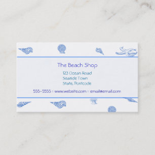 Blue Beach Seashells Business Cards