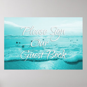 Blue Beach Signer Notre Invité Livre Poster