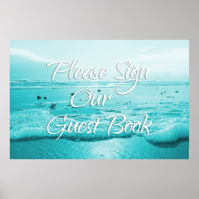 Blue Beach Signer Notre Invité Livre Poster (Devant)