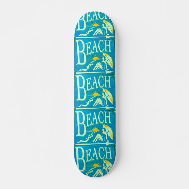 blue beach skateboard (Front)