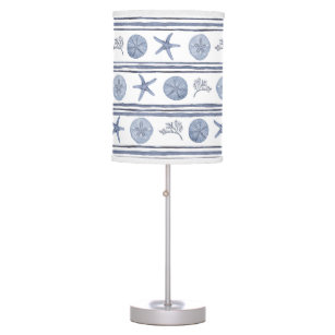 Blue Beach Watercolor Table Lamp