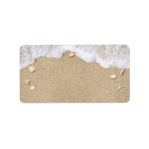 Blue Beach Waves Bat Mitzvah Address Labels