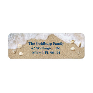 Blue Beach Waves Bat mitzvah Retourner l'adresse