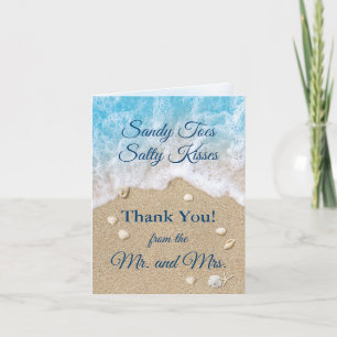 Blue Beach Waves Carte de remerciements