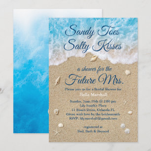 Blue Beach Waves Invitation de la douche nuptiale
