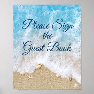 Blue Beach Waves Signale l'affiche du livre d'or 2