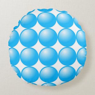 BLUE BEADS ROUND PILLOW