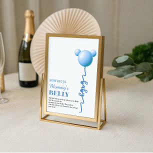 Blue Bear Balloon Mommy Belly Game Poster