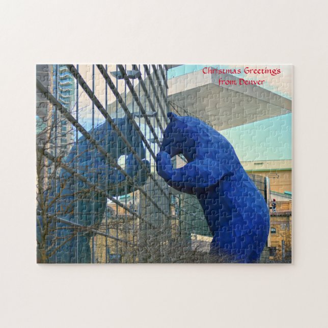 Blue Bear Monument Denver Jigsaw Puzzle (Horizontal)