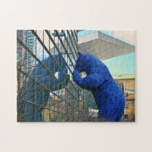Blue Bear Monument Denver Jigsaw Puzzle